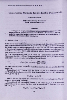 Constructing methods for irreducible polynomials