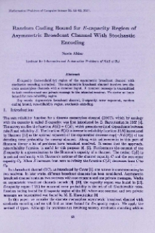 Random coding bound for E-capacity region of asymmetric broadcast channel with stochastic encoding