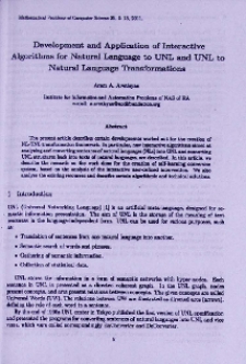 Development and application of interactive algorithms for natural language to UNL and UNL to natural language transformations