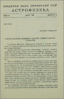 Распределение видимых сжатий сейфертовских галактик