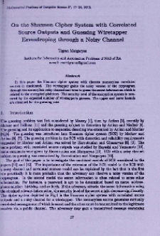 On the Shannon cipher system with correlated source outputs and guessing wiretapper eavesdroping through a noisy channel