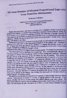 On some systems of minimal propositional logic with loop detection mechanisms