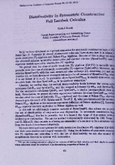 Distributivity in symmetric constructive full lambek calculus