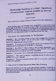 Membership functions or α-cuts? Algorithmic (constructivist) analysis justifies an interval approach