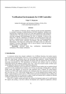 Verification environments for USB controller