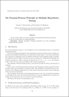 On Neyman-pearson principle in multiple hypotheses testing