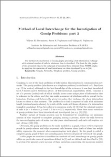 Method of local interchange for the investigation of gossip problems: part 2