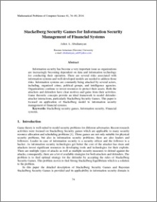 Stackelberg security games for information security management of financial systems