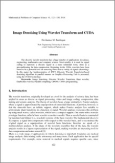Image denoising using wavelet transform and CUDA