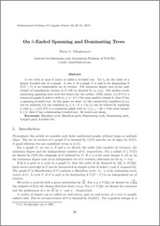 On k-Ended Spanning and Dominating Trees