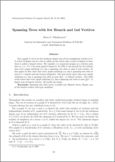 Spanning Trees with few Branch and End Vertices