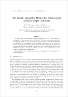 The Parallel Simulation Method for d-dimensional Abelian Sandpile Automata