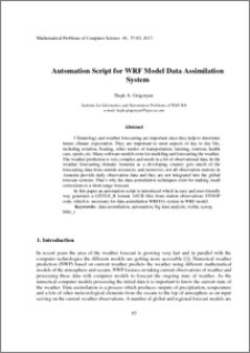 Automation Script for WRF Model Data Assimilation System
