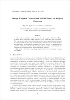 Image Caption Generation Model Based on Object Detector