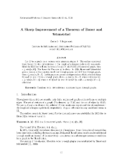 A Sharp Improvement of a Theorem of Bauer and Schmeichel