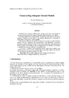 Constructing Adequate Mental Models