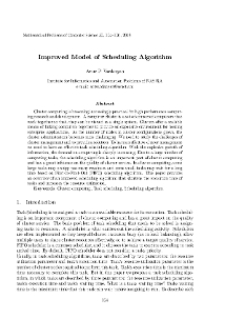 Improved Model of Scheduling Algorithm