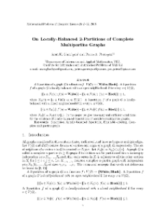 On Locally-Balanced 2-Partitions of Complete Multipartite Graphs