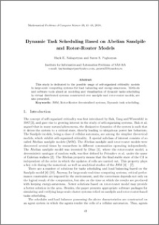 Dynamic Task Scheduling Based on Abelian Sandpile and Rotor-Router Models