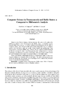 Computer Science in Transcaucasia and Baltic States: a Comparative Bibliometric Analysis