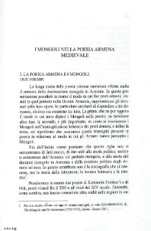 I Mongoli nella poesia armena medievale