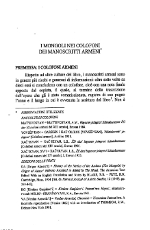 I Mongoli nei colofoni dei manoscritti Armeni