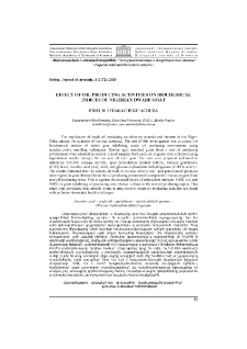 Effect of oil producing activities on biochemical indices of Nigerian dwarf goat