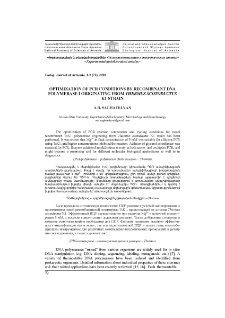 Optimization of PCR conditions by recombinant DNA polymerase I originating from Thermus scotoductus K1 strain