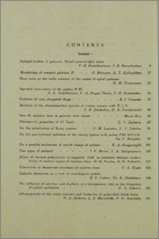 Contents of the journal "Astrophysics" 1982