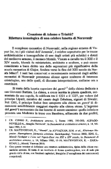 Creazione di Adamo о Trinità? Rilettura iconologica di una celebre lunetta di Noravank