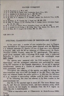 Spectral classifications of emission-line stars