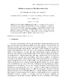 Multilayer Anisotropic Thin Film with a Twist