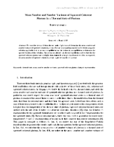 Mean Number and Number Variance of Squeezed Coherent Photons In a Thermal State of Photons