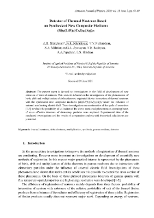 Detector of Thermal Neutrons Based on Synthesized New Composite Mediums (Si)I (LiF)II(CsJ)III(Ag)IV