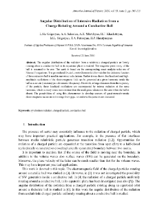 Angular Distribution of Intensive Radiation from a Charge Rotating Around a Conductive Ball
