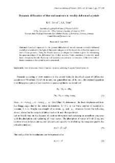Dynamic diffraction of thermal neutrons in weakly deformed crystals