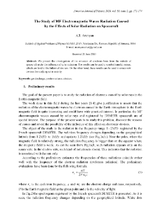 The Study of MF Electromagnetic Waves Radiation Caused by the Effects of Solar Radiation on Spacecraft