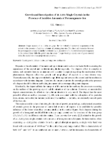 Growth and Investigation of LiIO3 Single Crystals in the Presence of Additive Amounts of Permanganate–Ion
