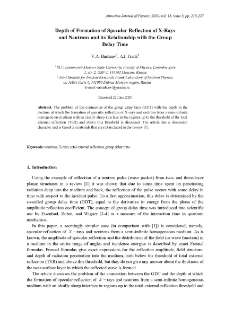 Depth of Formation of Specular Reflection of X-Rays and Neutrons and its Relationship with the Group Delay Time