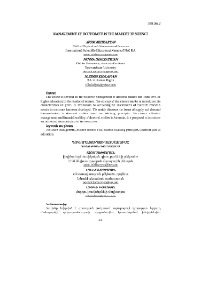 Management of Doctorate in the Market of Science