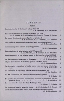 Contents of the journal „Astrophysics“ v. 21, 1984
