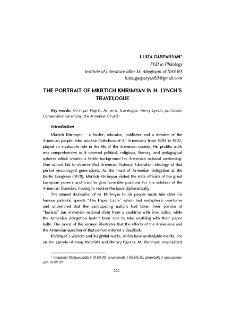 The Portrait of Mkrtich Khrimyan in H. Lynch’s Travelogue