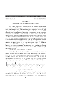 The LFSR parallel output bit generation