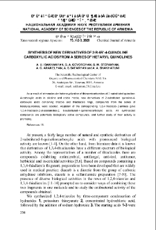 Synthesis of new derivatives of 2-R-6R'-4-quinoline carboxylic acids from a series of hetaryl quinolines