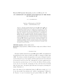 On continuity of Buffon functionals in the space of planes in IR³