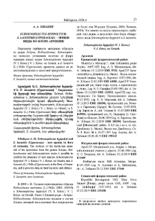 Schoenoplectus hyppolyti и S. lacustris (Cyperaceae) - новые виды во флоре Армении