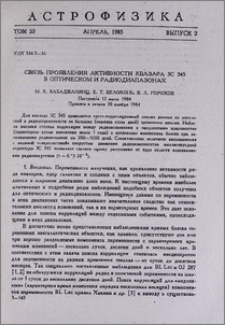 Связь проявления активности квазара 3C 345 в оптическом и радиодиапазонах