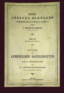 Ցուցակ հայերէն ձեռագրաց կայսերական մատենադարանին ի Վիեննա