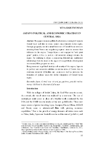 Japan’s Political And Economic Strategy In Central Asia