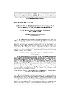 Comparison of interaction of methyl violet and methylene blue with human serum albumin